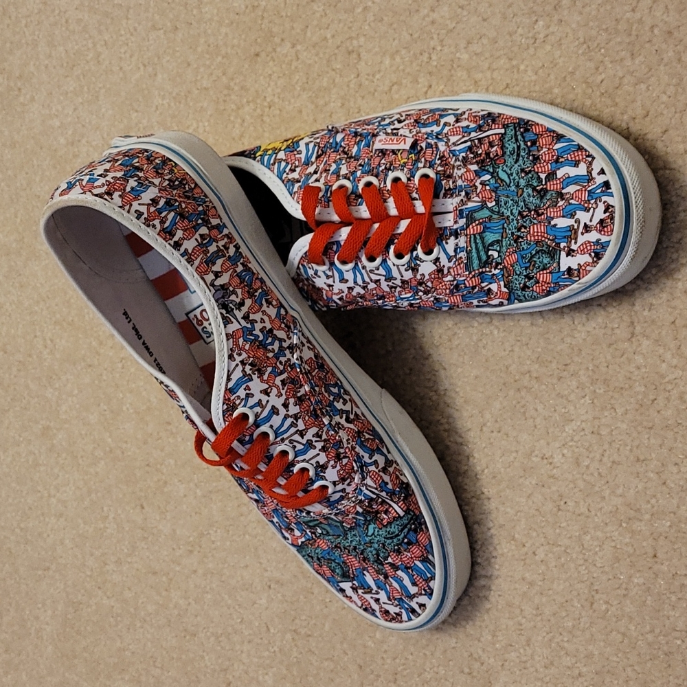 Where's Waldo Vans size 9.5